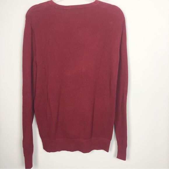 J.CREW | NEW Mercantile Maroon Light Waffle Texture Sweater/Top Men’s Size M - Picture 7 of 8